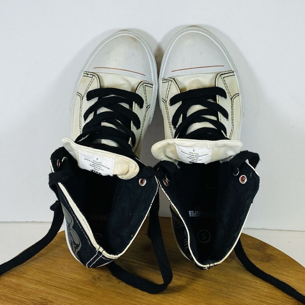STAR WARS REBELS Boys Storm Trooper Canvas High Top Sneakers Shoes Size 5 - Picture 7 of 8